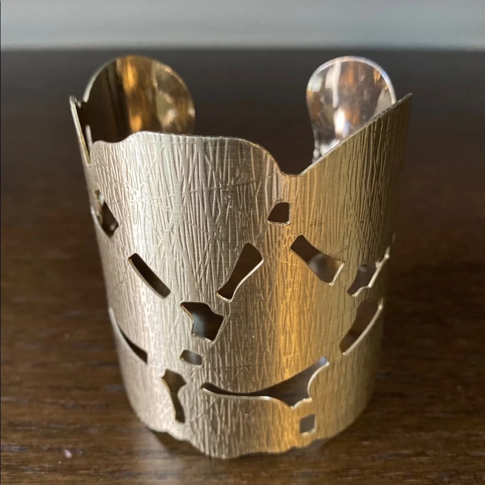Gold cuff bracelet